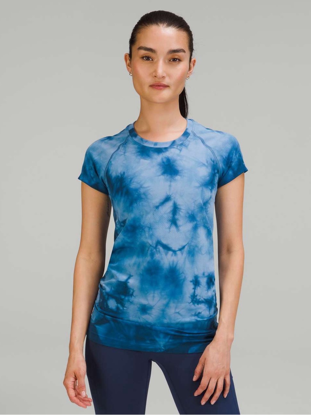 Lululemon Tie-Dye Short Sleeve Swiftly Top - Blue